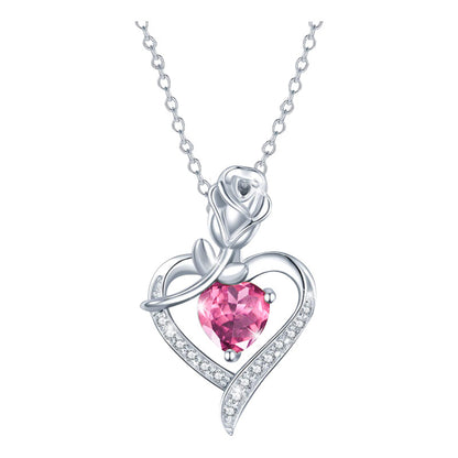 Eternal Rose Apple Gift Box Women Necklace Valentine's Day Wedding Jewelry